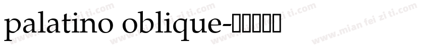 palatino oblique字体转换